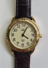 Vintage 90's Timex Analog Indiglo Watch NEW Battery! Brown Leather Band