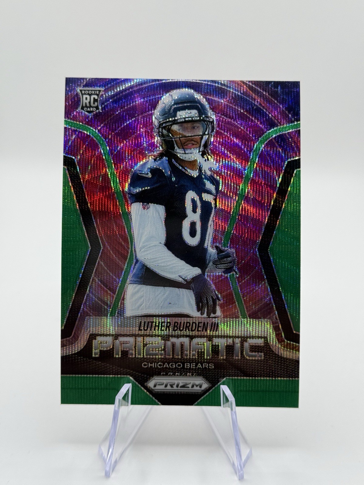 2025 Panini Prizm - Prizmatic Luther Burden #18 Green Wave Prizm (RC)