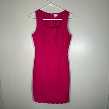 Women's J.Crew Pink Scalloped Neck Mini Dress Size 2 NWOT