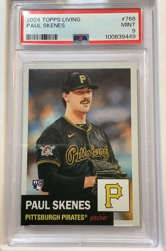 2024 Topps Living #768 Paul Skenes RC Rookie PSA 9 Pirates