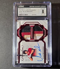 2023 PANINI FLAWLESS IVAN MELENDEZ DUAL RELIC AUTO 15/20 CGC 8 NM/MINT