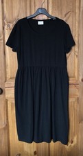 Mamalicious black cotton blend maternity dress L