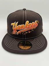 New York Yankees New Era 7 5/8 Fall Foliage Brown Fitted Hat MLB 59Fifty New Men