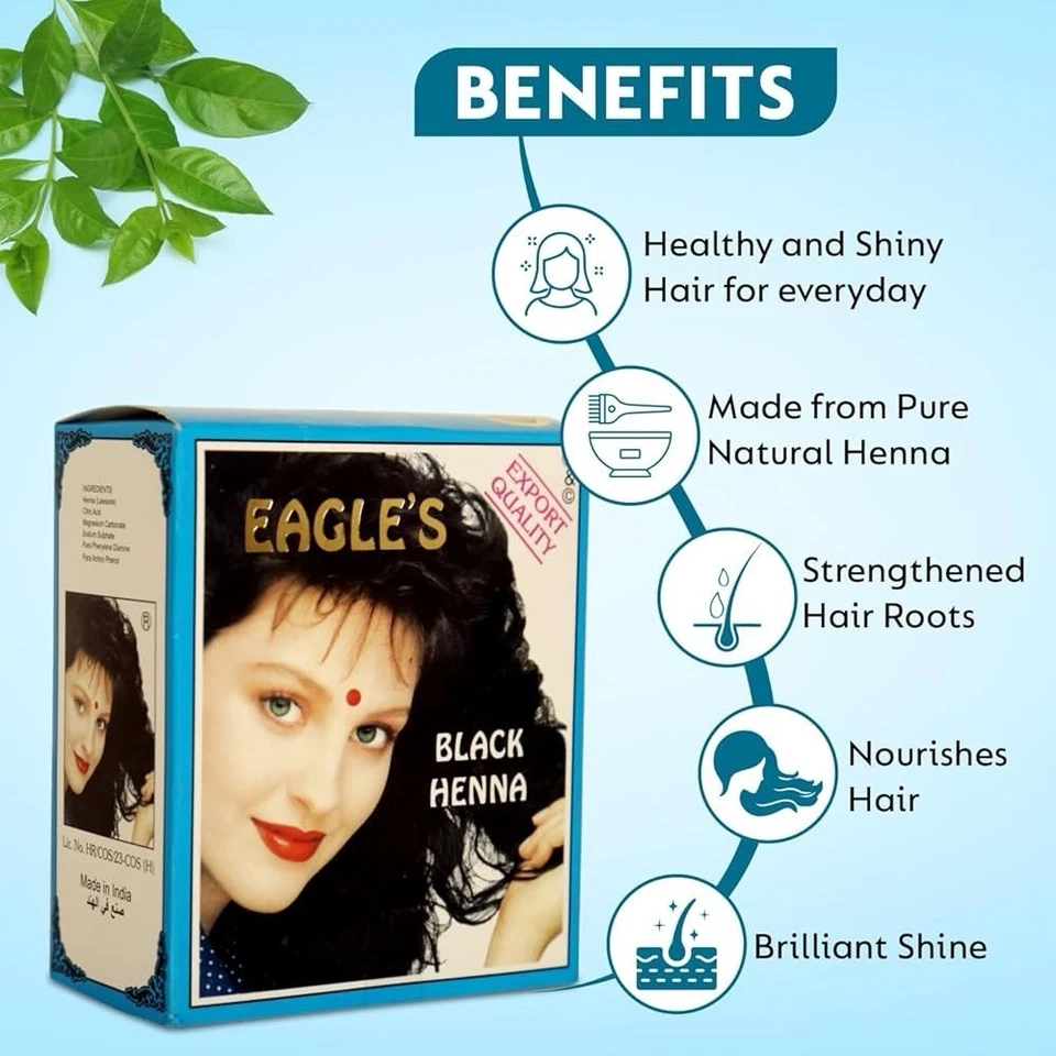 EAGLE'S BLACK HENNA EXPORT QUALITY 6 SACHET'S - Image 3 of 3