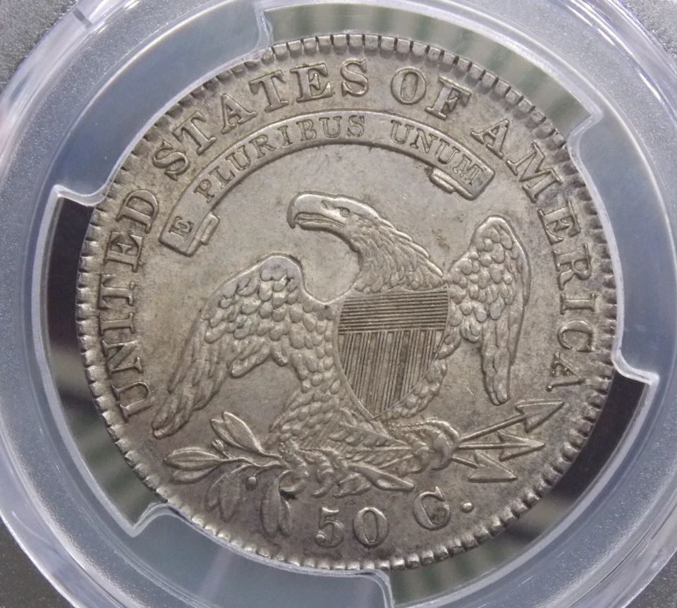 1830 Capped BUST Silver *SMALL 0* Half Dollar 50c PCGS AU55 #172 About Unc ECC&C - Image 2 of 4