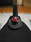 Vintage Sterling Silver Eye Ring Size 8.75