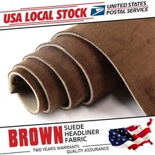 Brown Suede Headliner Fabric Polyester Backing for Car Roof Panel Lining 60"x60"