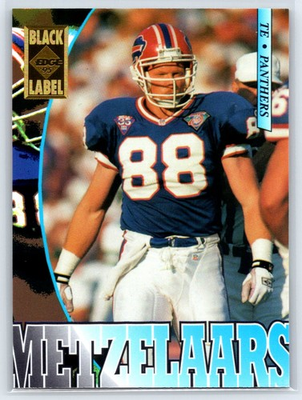 #ad 1995 Collector#x27;s Edge Pete Metzelaars Black Label Parallel Carolina Panthers #27 $1.95