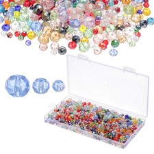 Rondelle Crystal Beads, 1000Pcs 4-8mm Faceted Beads, Mixed Color Plating AB
