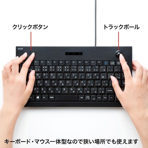 Sanwa Supply Trackball Keyboard SKB-TR03BK - 第 2/9 張圖片