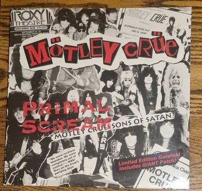 Motley Crue 1991 Primal Scream 4 Track 12'' With L Patch - FACTORY SEALED & MINT