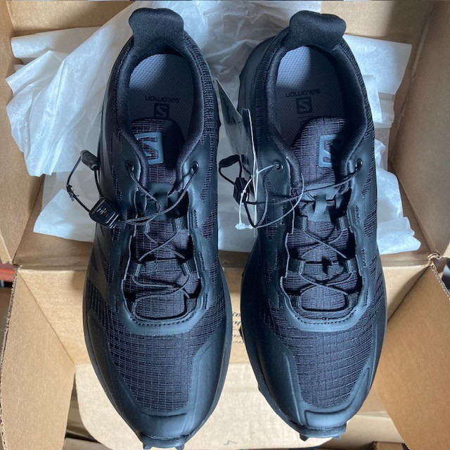 Scarpe da trekking Salomon Supercross nere 409300 trail running US 7 uomo NUOVE!!!