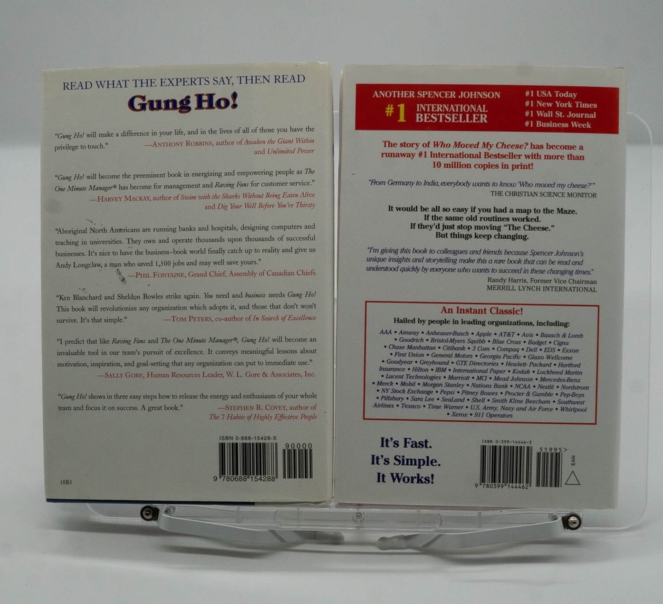 Gung Ho! by Ken Blanchard and Who Moved my Cheese by Spencer Johnson eBay