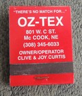 Oz-Tex Matchbook McCook Nebraska Full Unstruck — photo 1