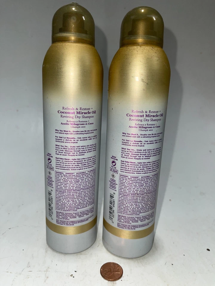 2X OGX Extra Strength Refresh Restore + Dry Shampoo Coconut Miracle Oil 5oz - Image 2 of 2