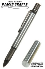 Bolígrafo Knurl con cuerpo de aluminio macizo y accesorios metálicos para pistola / #24