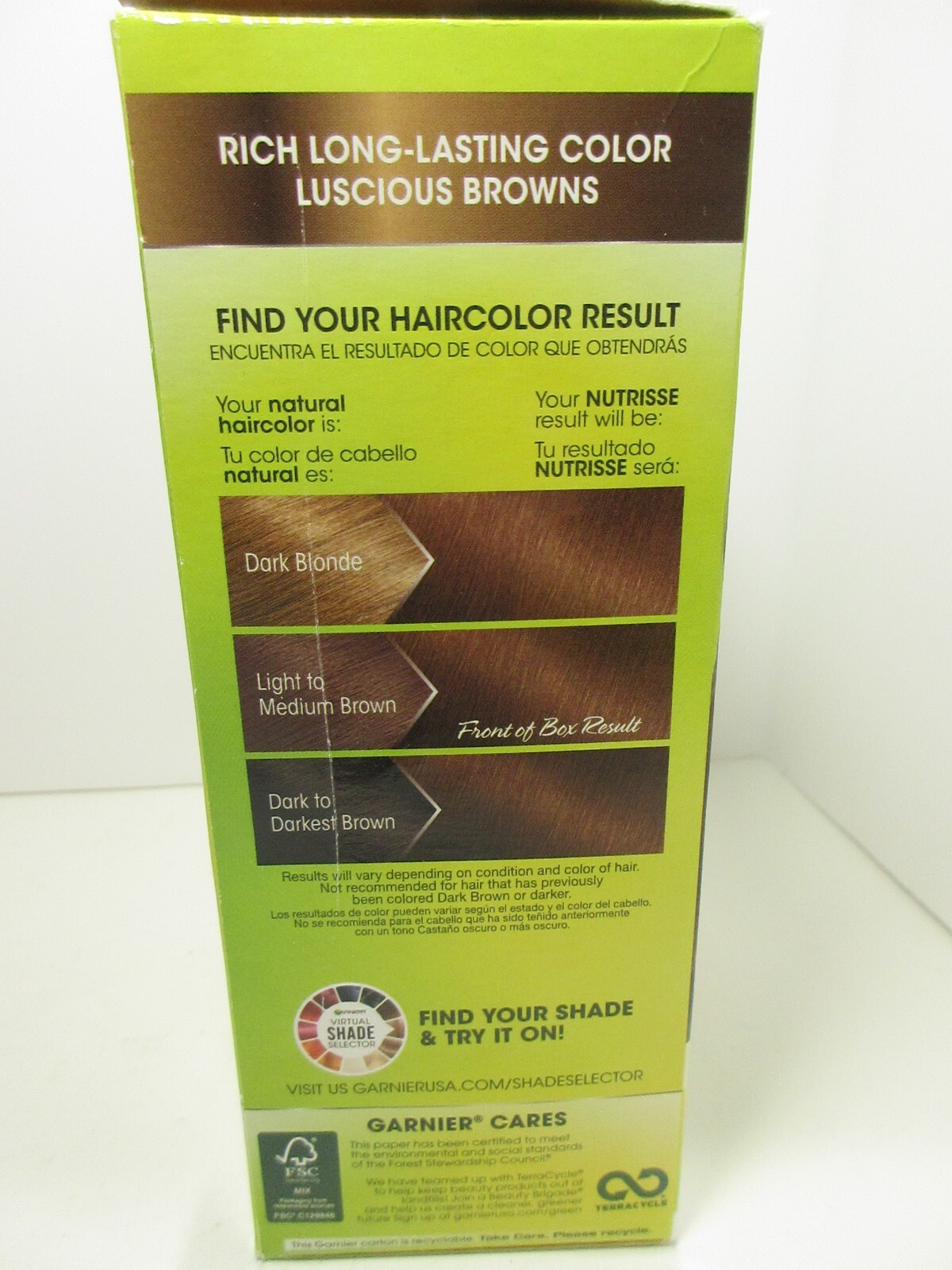 Garnier Nutrisse Permanent Hair Color, CHESTNUT 53 Med Golden Brown *READ MORE*
