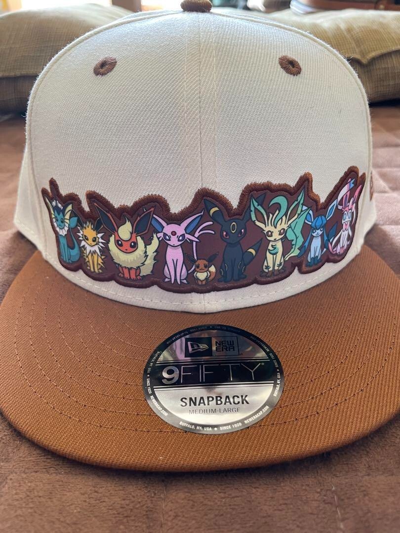 NEW ERA 9FIFTY Snapback Pokemon Eevee Friends Cap Black White M-L