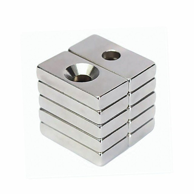 Hole Rare Earth N35 Strong Block Neodymium Square