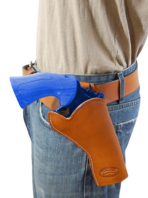 NEW Barsony Tan Leather Cross Draw Gun Holster for Smith & Wesson 4'' Revolvers