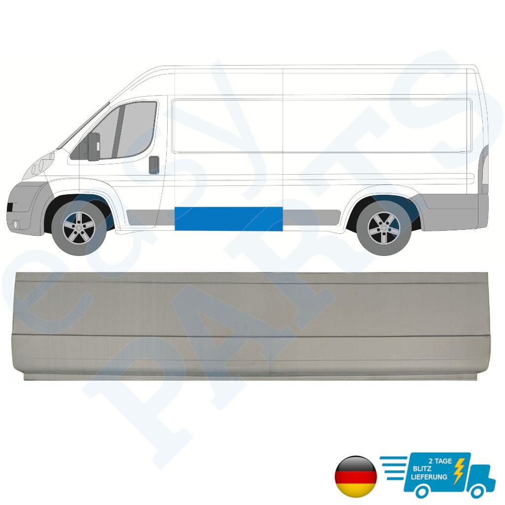 Für Fiat Ducato Jumper Boxer 2006- Seitenwand Reparatur Blech Rechts
