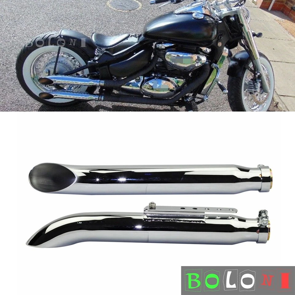 For Suzuki VL125 VL800 VL1500 Intruder Bobber Cafe Racer Exhaust Mufflers Pipes — 第 2/4 张图片