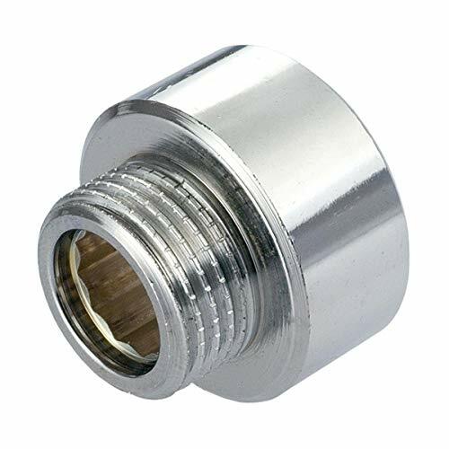 Raccordo per tubo rotondo cromato da 1/2" femmina x 3/8" maschio BSP, (E3X)
