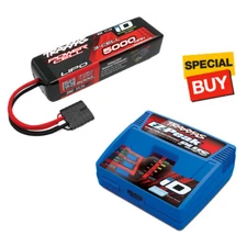 Traxxas 5000mAh 11.1v Power Cell 3S 25C LiPo Battery w/EZ-Peak Plus Fast Charger
