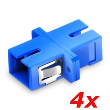 4 PACK SC to SC Single-mode Simplex Fiber Optic Adapter Coupler Flange Connector