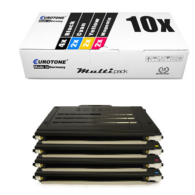 10x Toner für Samsung CLP 500 550 A R NA G N, CLP-500D CMYK
