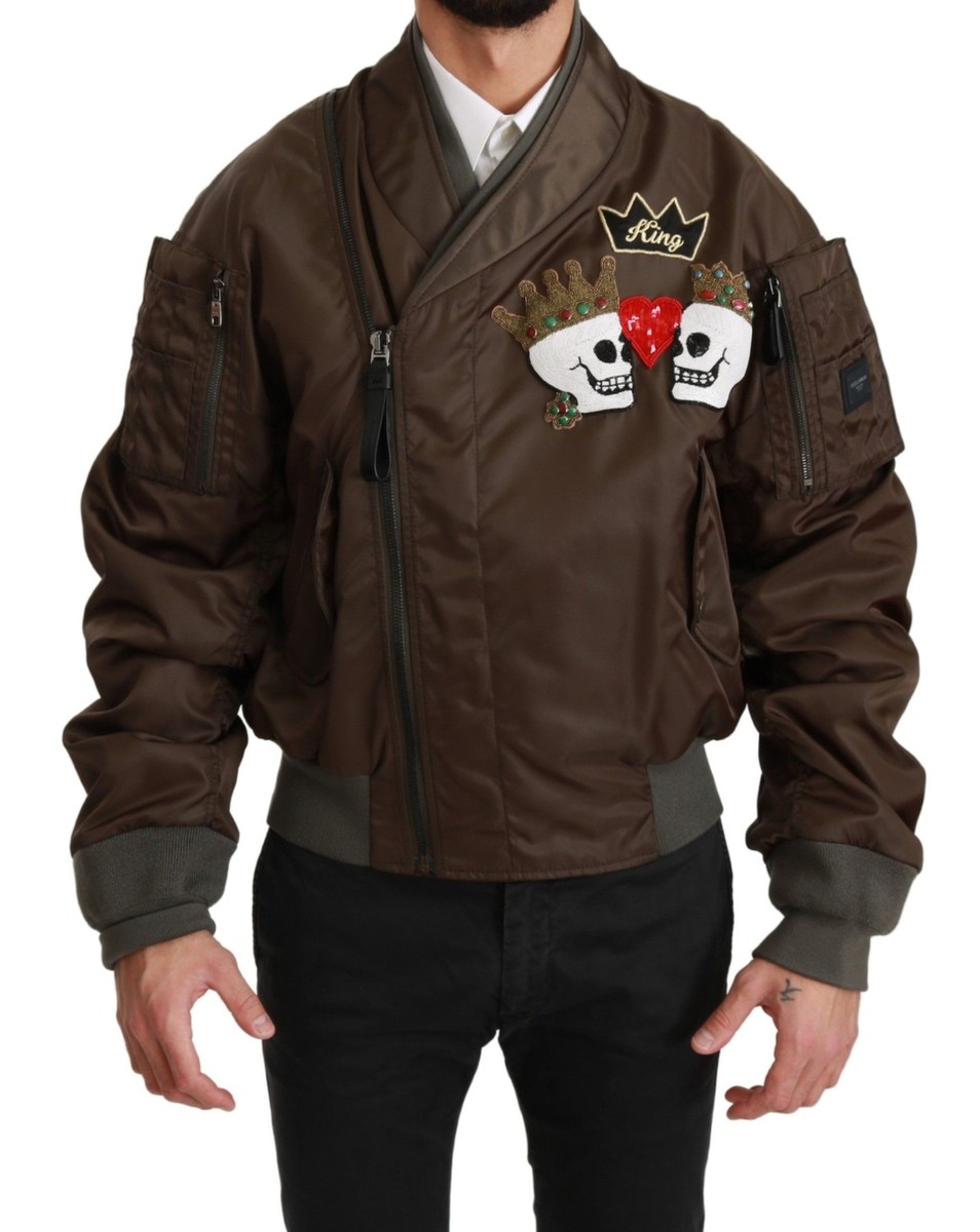 Dolce & Gabbana Sequined Double-Breasted Bomber Men's Jacket Dolce & Gabbana Sequined Double-Breasted Bomber Men's Jacket