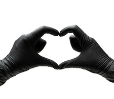 1000 Powder Nitrile Gloves Large by AmerCare Black Widow for sale