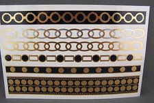 chain link bracelet tattoos metallic body jewelry temporary gold black silver