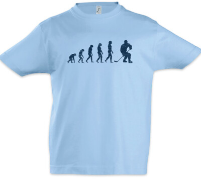 Eishockey Evolution Jungen T-Shirt Hockey Player Fun Human Darwin Spieler