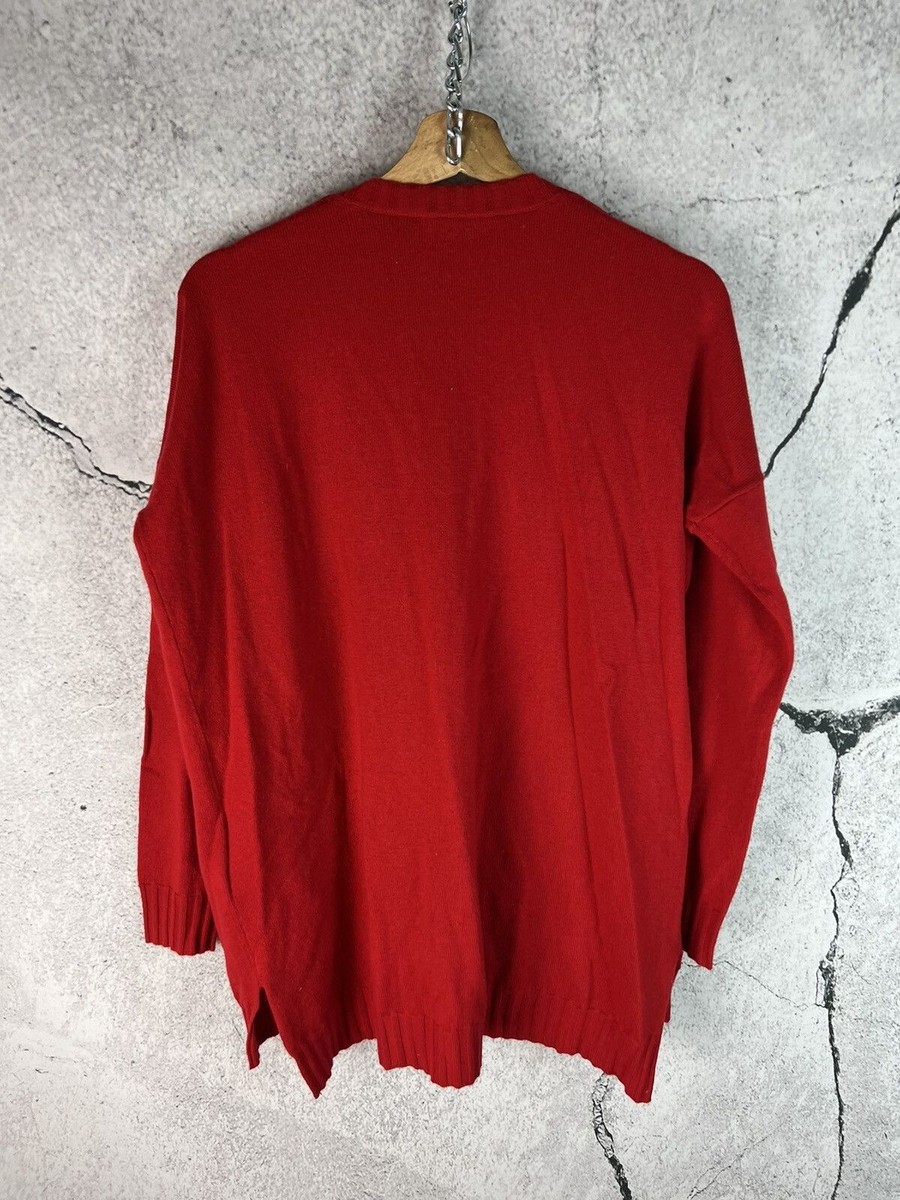 Prada designer Red 100% cashmere cardigan sweater | eBay