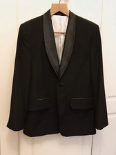 Bespoke - King  Allen - Black Shawl Satin Collar Tuxedo Dinner Jacket Chest 32  