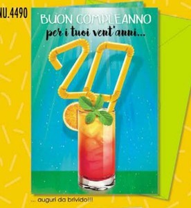Biglietto Auguri Compleanno Anni Cocktail Ebay