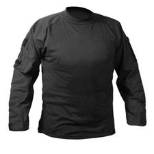 Black Military Heat Resist Long Sleeve Lightweight Combat Shirt Rothco 90010 