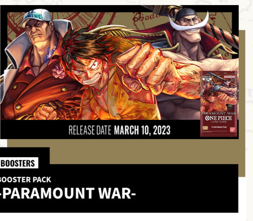 One Piece Card Game Paramount War OP02 Uncommons