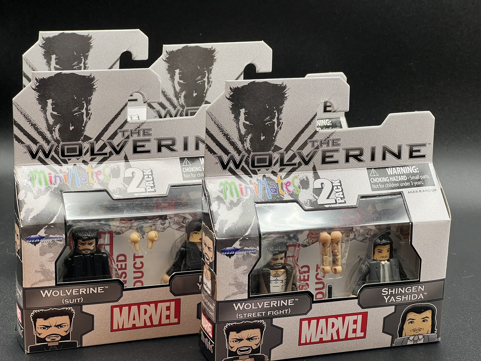 Marvel Minimates The Wolverine Complete Set Yukio Viper Black Clan Ninja