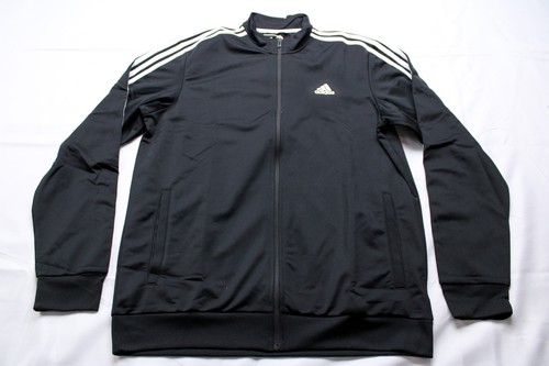 Adidas Men's Essentials Warm-Up 3-Stripes Track Jacket CG2 Black/White Large NWT