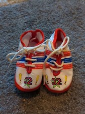 Vintage Baby Booty Sneaker Shoes With Ties