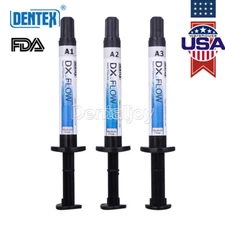 Dentex Dental Flowable Light Cure Composite Resin Medium/Low Flow A1 A2 A3 