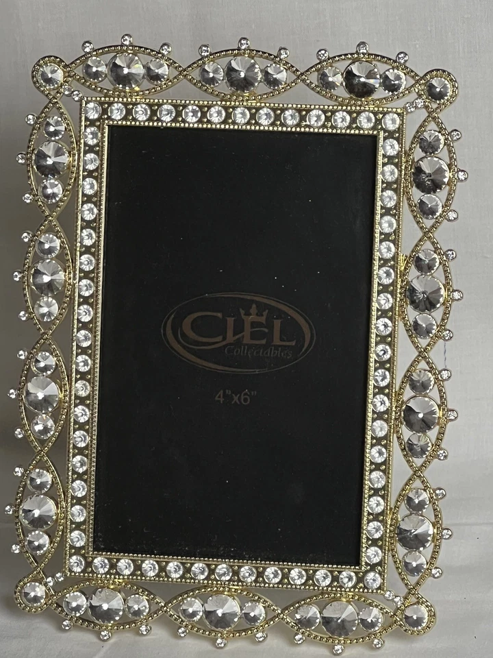 Ciel Collectables Monika Picture Frame. Hand Set Swarovski Crystals Gold Plating - Image 4 of 4
