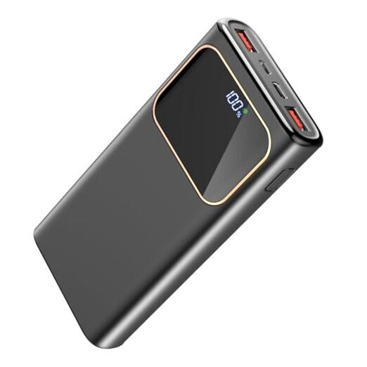 Coucur Power Bank, 2024 Power Bank 20000mAh with 22.5W Black