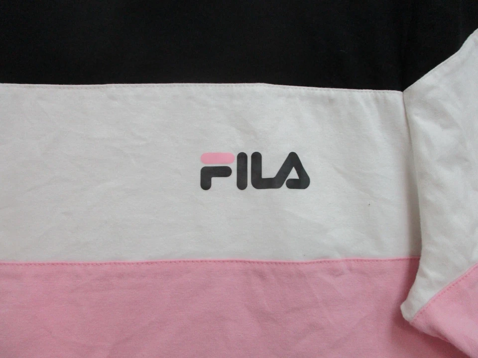Camisa Fila Extra Grande Juvenil Rosa Informal Deletrear Logo Algodón Calce Moderno Niñas Foto 3 de 4