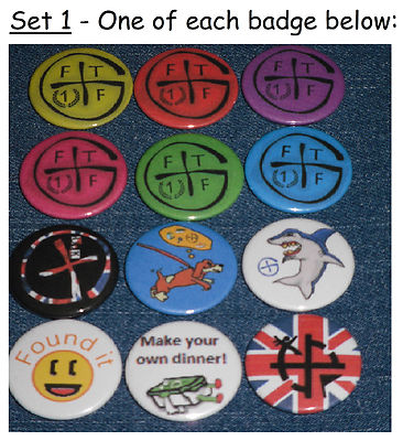 12 x Geocaching Abzeichen 25mm Badges Swag 12er Set Geocache Leave in Cache