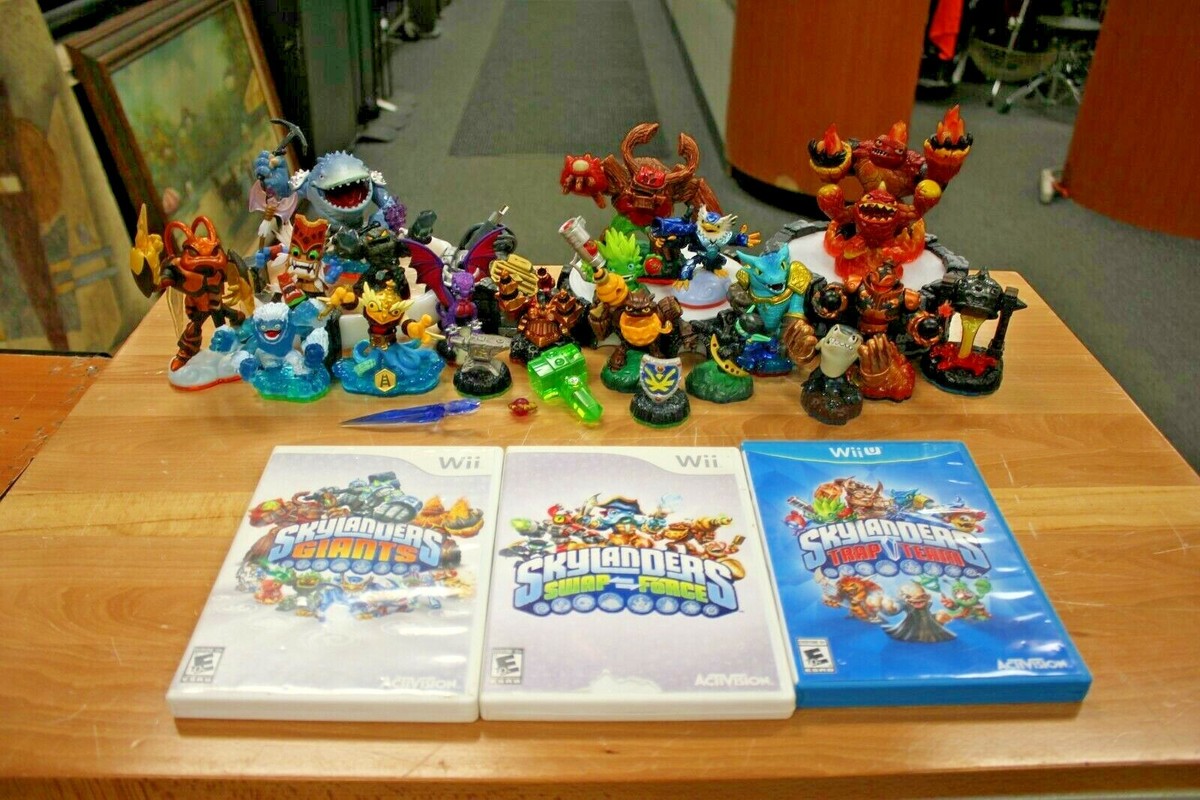 18 Skylanders Figures w/ 3 Portals, 2 Wii Games \u0026 1 Wii U Game | eBay