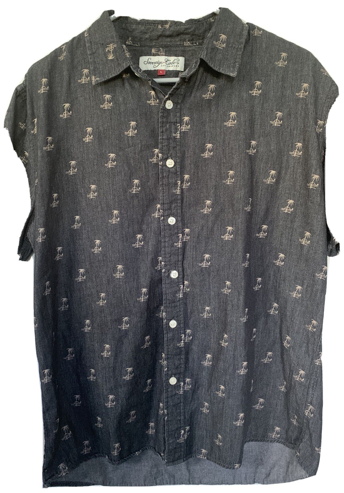 Soverign Code denim gray button down mens large - image 1