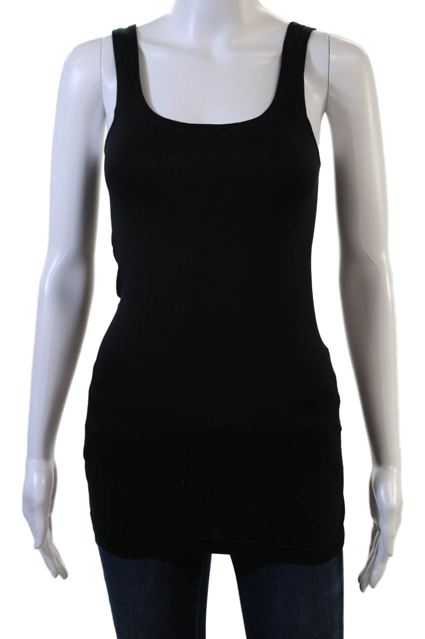 Theory Womens Basic Black Square Neck Sleeveless … - image 1
